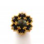 Handmade Beaded Le Rouge et le Noir Ring