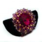 Handmade Beaded Pink Bling Ring