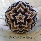 Handmade Beaded Cocktail Star Ring