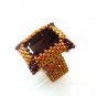 Handmade Beaded Fancy Rectangle Ring