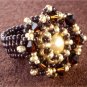 Handmade Beaded Mocca Ring