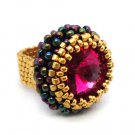 Handmade Beaded Cronus Ring