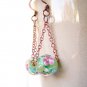 Unique Handmade Green Millefiori Glass Bead Copper Drop Earrings