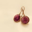 ON SALE Purple Amethyst Silver Earrings - Gemstone Jewelry - Circle Jewelry