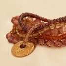 ON SALE Bourdeaux Beads Bracelet - Beaded Jewelry - Coin Jewery - Casual Jewelry