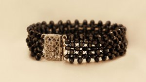 ON SALE Black Crystal Bracelet - Elegant Jewelry - Formal Jewelry - Evening Jewelry