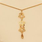 ON SALE Gold Flower Necklace - Floral Necklace - Nature Jewelry