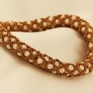 ON SALE Gold & Pearls Bracelet -  Gemstone Jewelry - Beaded Jewelry - Romantic Jewelry