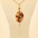 Gold Leaf Pendant Necklace - Leaves Jewelry - Floral Jewelry - Nature Jewelry - Romantic Jewelry