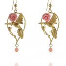 ON SALE Colorful Bird Earrings - Coral Jewelry - Gemstone Jewelry - Elegant Jewelry