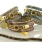 ON SALE Leather Bracelet & Metal chain - Modern Jewelry - Contemporary Jewelry