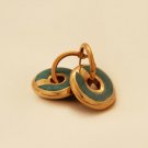 ON SALE Turquoise And Gold Filled Hoop Earrings - Geometric Jewelry - Circle Jewelry