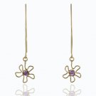 ON SALE Floral Gold Filled Earrings - Amethyst Jewelry - Nature Jewelry - Gemstone Jewelry
