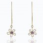 ON SALE Floral Gold Filled Earrings - Amethyst Jewelry - Nature Jewelry - Gemstone Jewelry