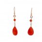 ON SALE Beautiful Orange Carniola Teardrop Earrings - Gold Filled Jewelry - Gemstone Jewelry