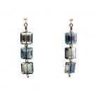 ON SALE Crystal Squares Earrings - Elegant Jewelry  - Geometric Jewelry - Evening Jewelry