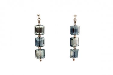 ON SALE Crystal Squares Earrings - Elegant Jewelry  - Geometric Jewelry - Evening Jewelry