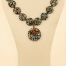 ON SALE Cloudy Sky Necklace - Turquoise Jewelry - Onyx Jewelry - Turquoise Jewelry