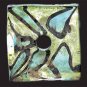 Deluxe Glass Pendant - Square Ice Blue/Silver x 3