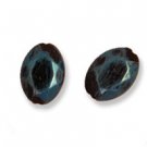 Faceted Oval Beads 18x8mm Blue x 35