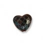 Faceted Heart 24x27mm Blue  x 10