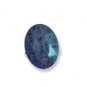 Faceted Oval 40x30mm Blue x 10