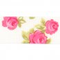 Bertie's Bows Ribbon Grosgrain Rose Print 16mm Ivory 25m Roll