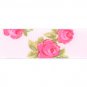 Bertie's Bows Ribbon Grosgrain Rose Print 25mm Pink 25m Roll