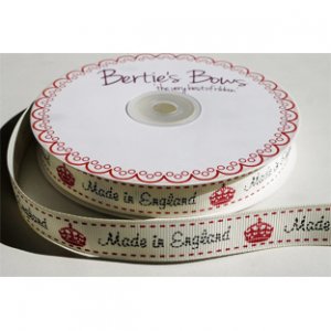 Bertie's Bows Ribbon Grosgrain Made in England 16mm x 25m Roll