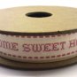 Berisford Mini Reel Natural Charms C13504-1 Red "Home Sweet Home" 15mm x 4m