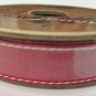 Berisford Mini Reel Natural Charms C60001-1 Red "Stitch edge denim" 15mm x 4m
