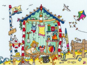 Bothy Threads Cut Thru' Design Cross Stitch Kit Beach Hut XCT22