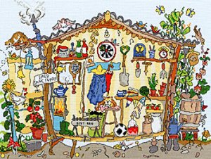 Bothy Threads Cut Thru' Design Cross Stitch Kit  Garden Shed XCT4