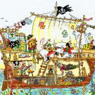 Bothy Threads Cut Thru' Design Cross Stitch Kit  Pirate Ship XCT7