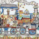 Bothy Threads Cut Thru' Design Cross Stitch Kit Steam Train XCT24