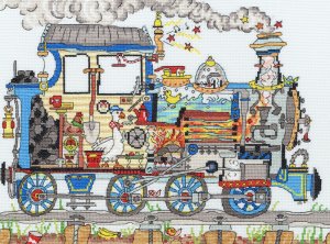 Bothy Threads Cut Thru' Design Cross Stitch Kit Steam Train XCT24
