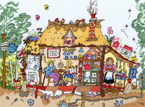 Bothy Threads Cut Thru' Design Cross Stitch Kit Tea Shop XCT11