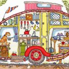 Bothy Threads Cut Thru' Design Cross Stitch Kit Vintage Caravan XCT21