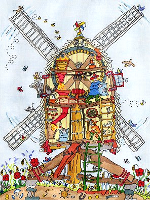 Bothy Threads Cut Thru' Design Cross Stitch Kit Windmill XCT15