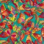 100% Cotton Fabric 45 Inches wide x 50cm Fabric Freedom Bright Spirit Butterflies on Turquoise