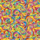 100% Cotton Fabric 45 Inches wide x 50cm Fabric Freedom Bright Spirit Swirls Warm