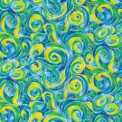 100% Cotton Fabric 45 Inches wide x 50cm Fabric Freedom Bright Spirit Swirls Cool
