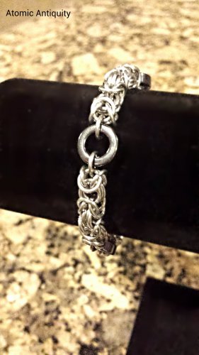 Byzantine Chainmaille Bracelet with Hematite