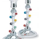 Pair Tall Silver Candlesticks