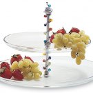 2-Tiered Oval Glass Platter