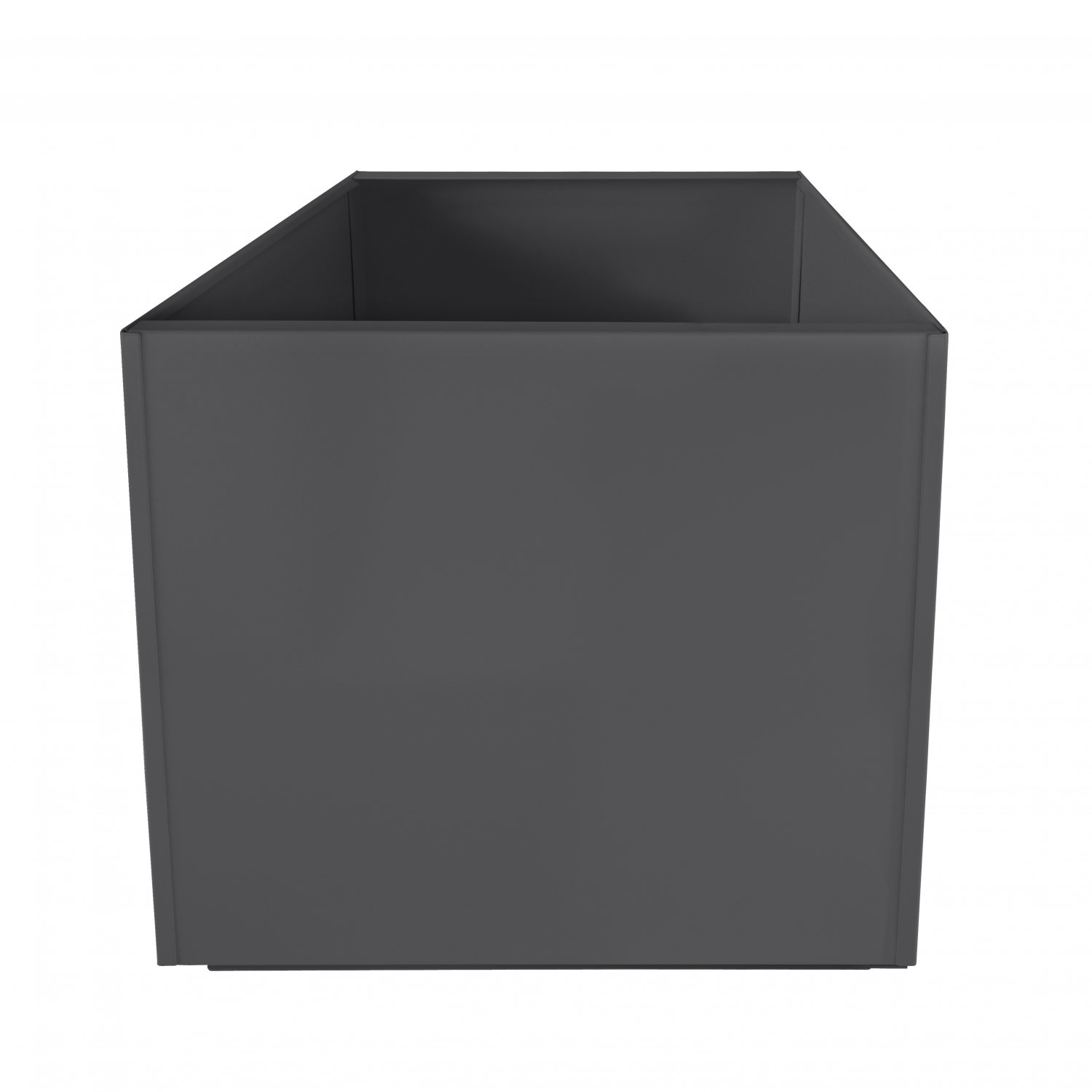 Charcoal Grey Square 20 Inch Metal Planter Box Extra Large Aluminum