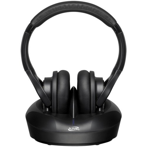iLive IAHRF79B RF Wireless Headphones with Dock