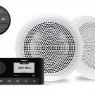 Fusion MS-RA60KCW Marine Stereo Bundle with ARX70B Remote & Pair EL Classic 6.5" Speakers