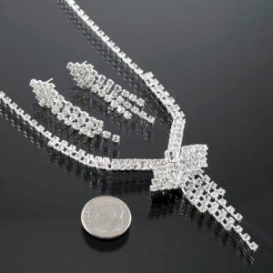 Rhinestone Necklace Set  Free Shipping