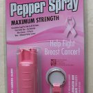 Sabre Red Pepper Spray Maximum Strength Help Fight Breast Cancer with Key chain
